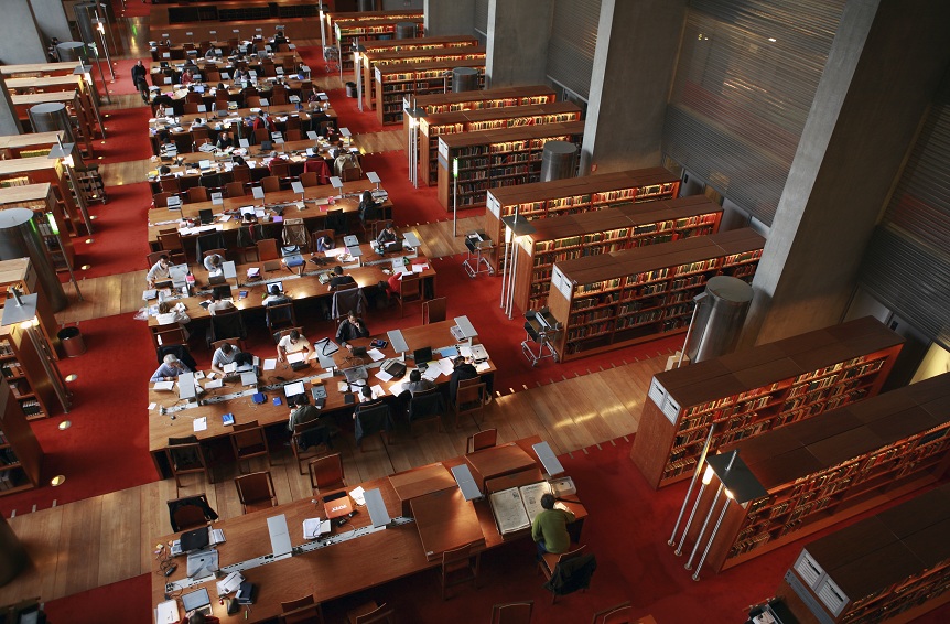 Reading room at Bibliothèque nationale de France