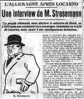 Interview mit Stresemann, Le Petit Journal, 2 Dezember 1925 